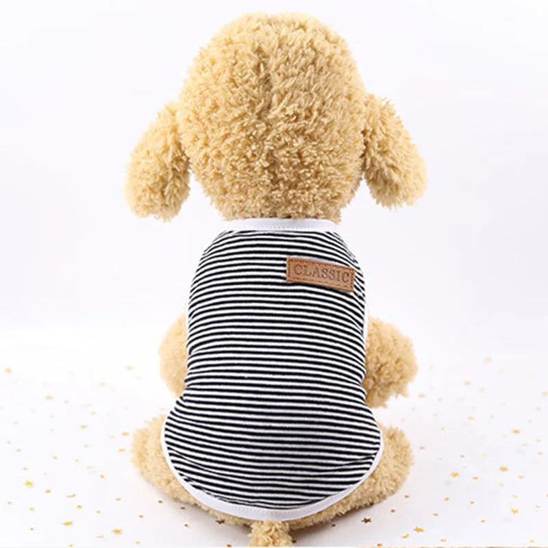 Cute Stripe Cat Vest Shirt Classic Pet Clothes for Cats Ropa Para Gato Katten Kleding Kedi Giyim Cats Clothing for Pets Outfit