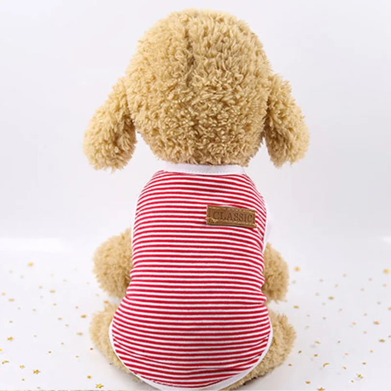 Cute Stripe Cat Vest Shirt Classic Pet Clothes for Cats Ropa Para Gato Katten Kleding Kedi Giyim Cats Clothing for Pets Outfit