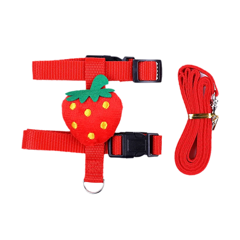 Cartoon Rabbit Harness and Leash Set Walking Adjustable Pet Harnesses for Small Animals Bunny Guinea Pig mascotas Accessories