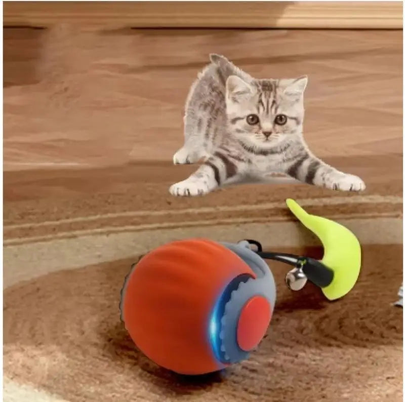 Cat Interactive Ball Toy Automatic Rolling Ball USB Rechargeable Smart Pet Electric Toy Dog Cat Training Imitate Mouse Pet Toys