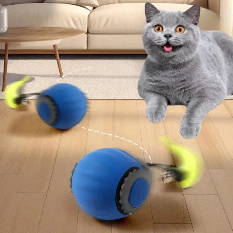 Cat Interactive Ball Toy Automatic Rolling Ball USB Rechargeable Smart Pet Electric Toy Dog Cat Training Imitate Mouse Pet Toys