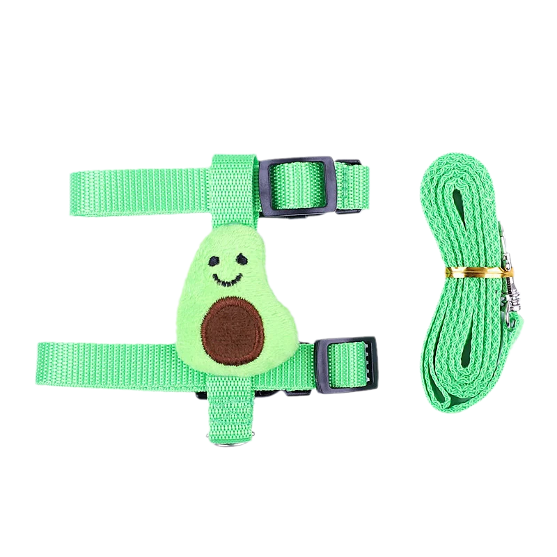 Cartoon Rabbit Harness and Leash Set Walking Adjustable Pet Harnesses for Small Animals Bunny Guinea Pig mascotas Accessories