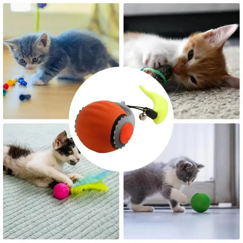 Cat Interactive Ball Toy Automatic Rolling Ball USB Rechargeable Smart Pet Electric Toy Dog Cat Training Imitate Mouse Pet Toys