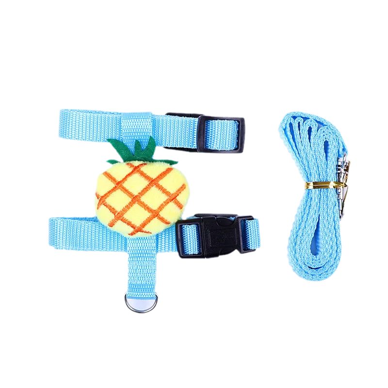 Cartoon Rabbit Harness and Leash Set Walking Adjustable Pet Harnesses for Small Animals Bunny Guinea Pig mascotas Accessories